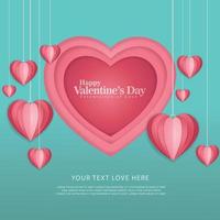 Happy Valentines Day Typografie-Vektor-Design-Vorlage vektor