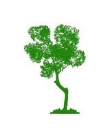 neem träd siluett. grön neem träd ikon, logotyp, vektorillustration. vektor