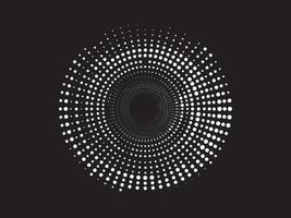rund cirkel vit och grå på svart bakgrund vektor