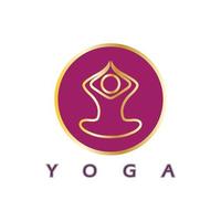 logotyp design av människor som gör yoga symbol ikon illustration vektor