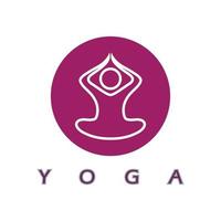 logotyp design av människor som gör yoga symbol ikon illustration vektor