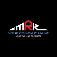 mrk Brief Logo kreatives Design mit Vektorgrafik vektor