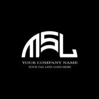 MSL-Brief-Logo kreatives Design mit Vektorgrafik vektor