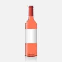Weinflasche auf weißem Hintergrund vektor