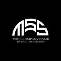 mss letter logotyp kreativ design med vektorgrafik vektor