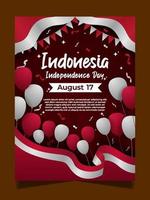 Plakat zum Unabhängigkeitstag Indonesiens vektor