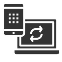 Cloud-Datentechnologiedienste Datenbank-Download-Icon-Vektor, Netzwerk vektor