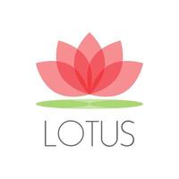 flaches Design des Lotusblumen-Logo-Shops vektor