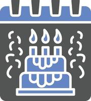 Geburtstagsdatum Symbolstil vektor