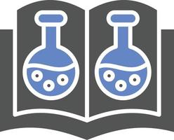 Symbolstil für offenes Buch der Chemie vektor