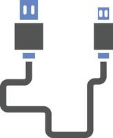Symbolstil für USB-Kabel vektor