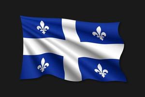 schwenkende flagge von quebec vektor