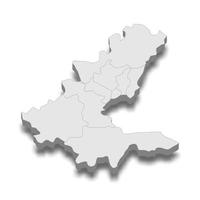 3D isometrisk karta över sarajevo stad är en huvudstad i Bosnien vektor