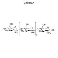 Skelettformel des chemischen Elements vektor