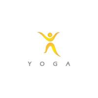 Logo-Design von Menschen, die Yoga-Symbol-Symbol-Illustrationsvektor machen vektor