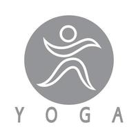 Logo-Design von Menschen, die Yoga-Symbol-Symbol-Illustrationsvektor machen vektor