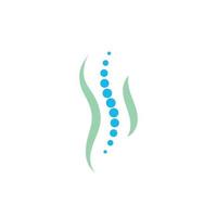 Wirbelsäulendiagnostik Symbol Logo Template Vector Illustration Design