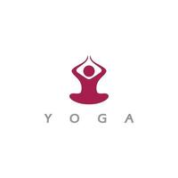 logotyp design av människor som gör yoga symbol ikon illustration vektor