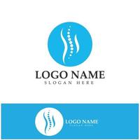 Wirbelsäulenpflege Diagnostik Logo Symbol Icon Design Vektor