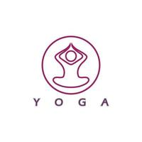 logotyp design av människor som gör yoga symbol ikon illustration vektor