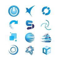 Blaue Icons Vector Set