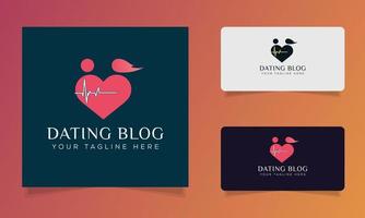 Dating-Logo-Symbol. design für web und mobile app vektor