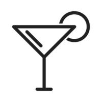 Symbol für die Cocktailglaslinie vektor