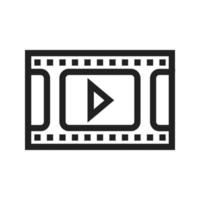 Symbol für die Videoplayer-Linie vektor