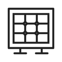 Liniensymbol für Solarpanel II vektor