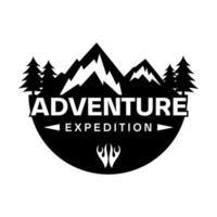 Outdoor- und Abenteuer-Logo-Design vektor