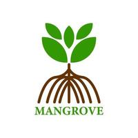 mangrove träd logotyp design vektor