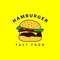 Burger-Logo-Vorlage vektor