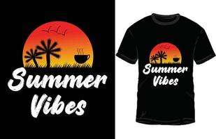 sommar vibes bästa t-shirt design vektor