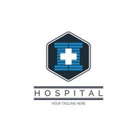 sjukhus bokstav h hexagon medicinsk logotyp malldesign för varumärke eller företag och andra vektor