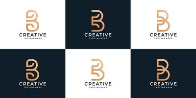 uppsättning av kreativa b logotyp vektor designkoncept för företag företagsinspiration