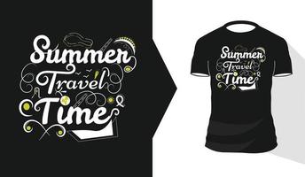 resor sommar semester typografi t-shirt mall vektor
