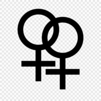 dubbel kvinnlig symbol vektor