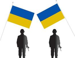 armee mit flaggen tag hintergrund ukraine. vektor