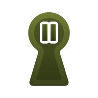 Design-Vorlagensymbol für das Schlüsselloch-Logo mit Farbverlauf anhalten vektor