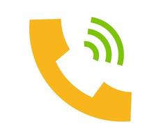 vektor design, ikon eller symbol form av en ringande telefon