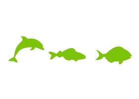 Fischform-Symbol oder Symboldesign vektor