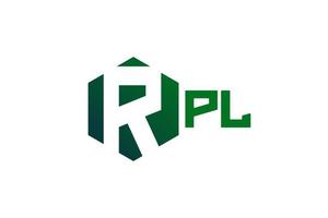 rpl-Buchstaben-Logo-Design-Vektor vektor