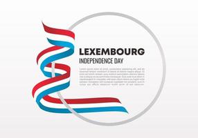 luxemburg självständighetsdagen bakgrund banner med flagga för nationellt firande på vektor