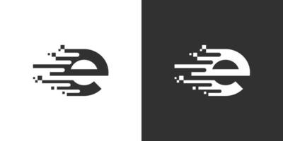 buchstabe e schnelles logo-design-konzept. Buchstabe e-Technologie-Vektor-Logo-Design. vektor