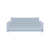 flache illustration des sofas. sauberes Icon-Design-Element auf isoliertem weißem Hintergrund vektor