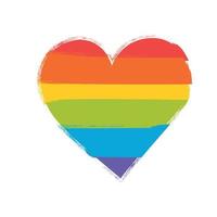 LGBT-Herz. Regenbogenherz. symbol lgbt-kultur. Monat des Stolzes. Vektor-Illustration isoliert auf weißem Hintergrund. vektor