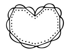 einfache handgezeichnete Herzillustration. süßes Valentinstag-Herzgekritzel. liebe clipart vektor