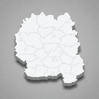 isometrische 3d-karte des oblasts schytomyr ist eine region der ukraine vektor