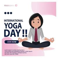 internationella dagen för yoga illustration gratis vektor