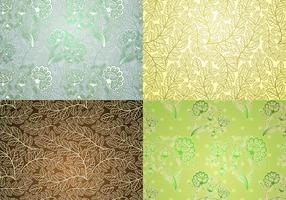 Vintage Pflanze Wallpaper Vector Pack